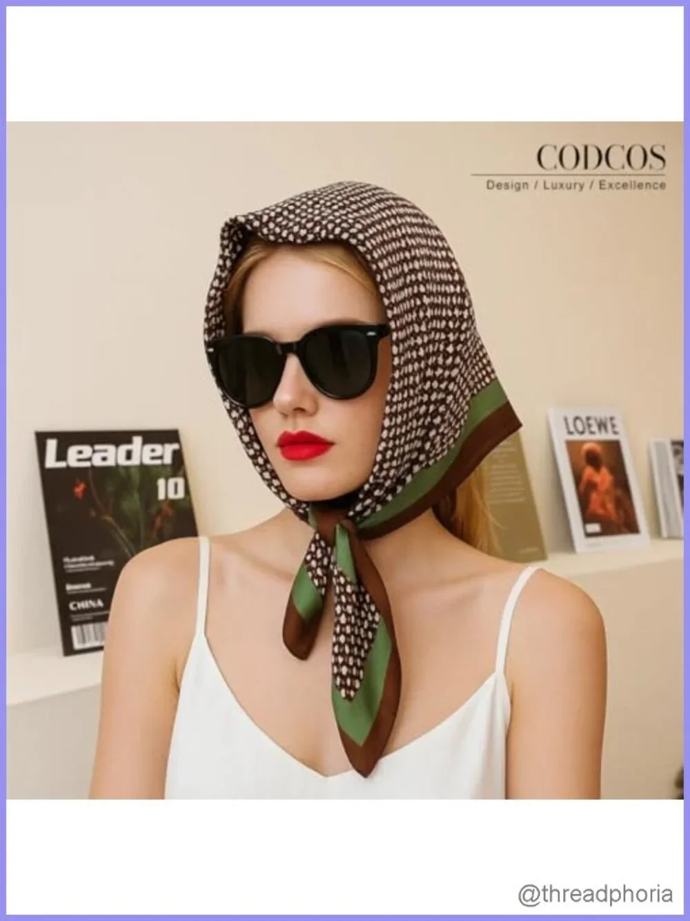 Silk Feeling Square Satin Scarf for Women Hair Wrap Head Scarf Bandana
